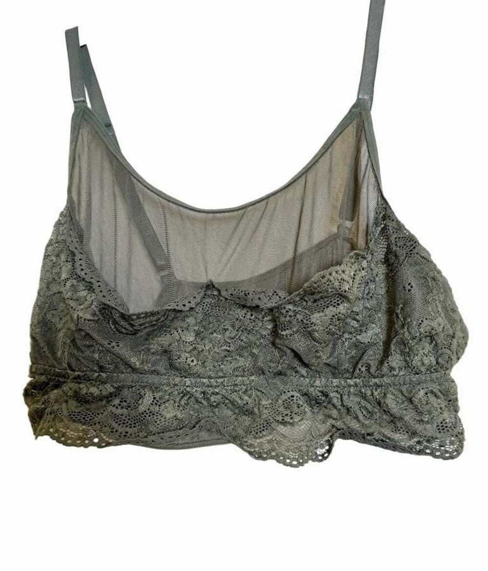Aerie Bralette Olive Green Mesh Lace Longline
